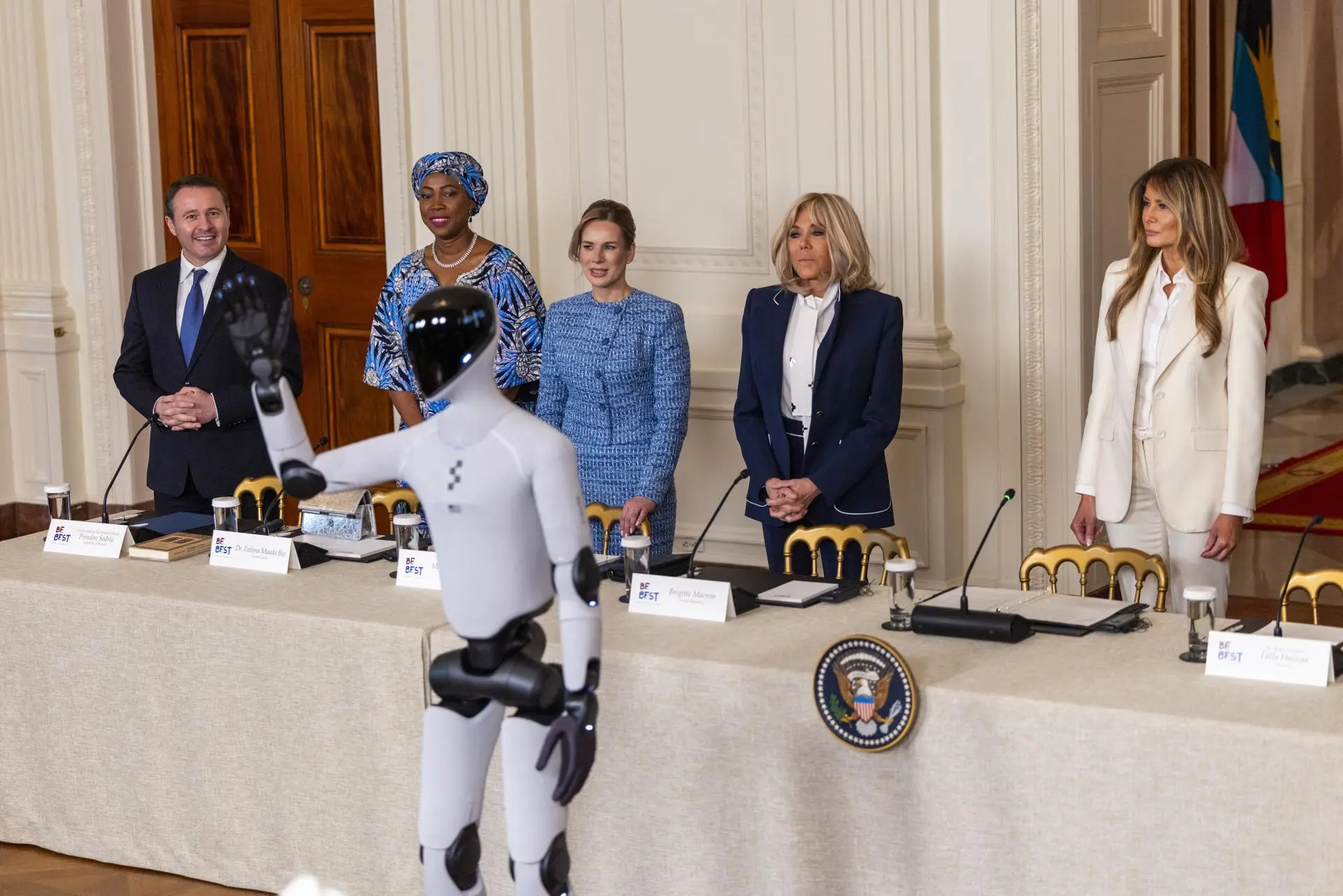 US First Lady Melania Trump hosts Fostering the Future Together Global Coalition Summit roundtable