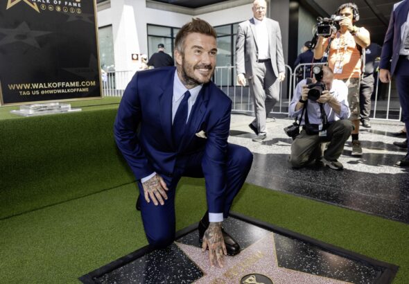 David Beckham recibe una estrella en el Paseo de la Fama de Hollywood
