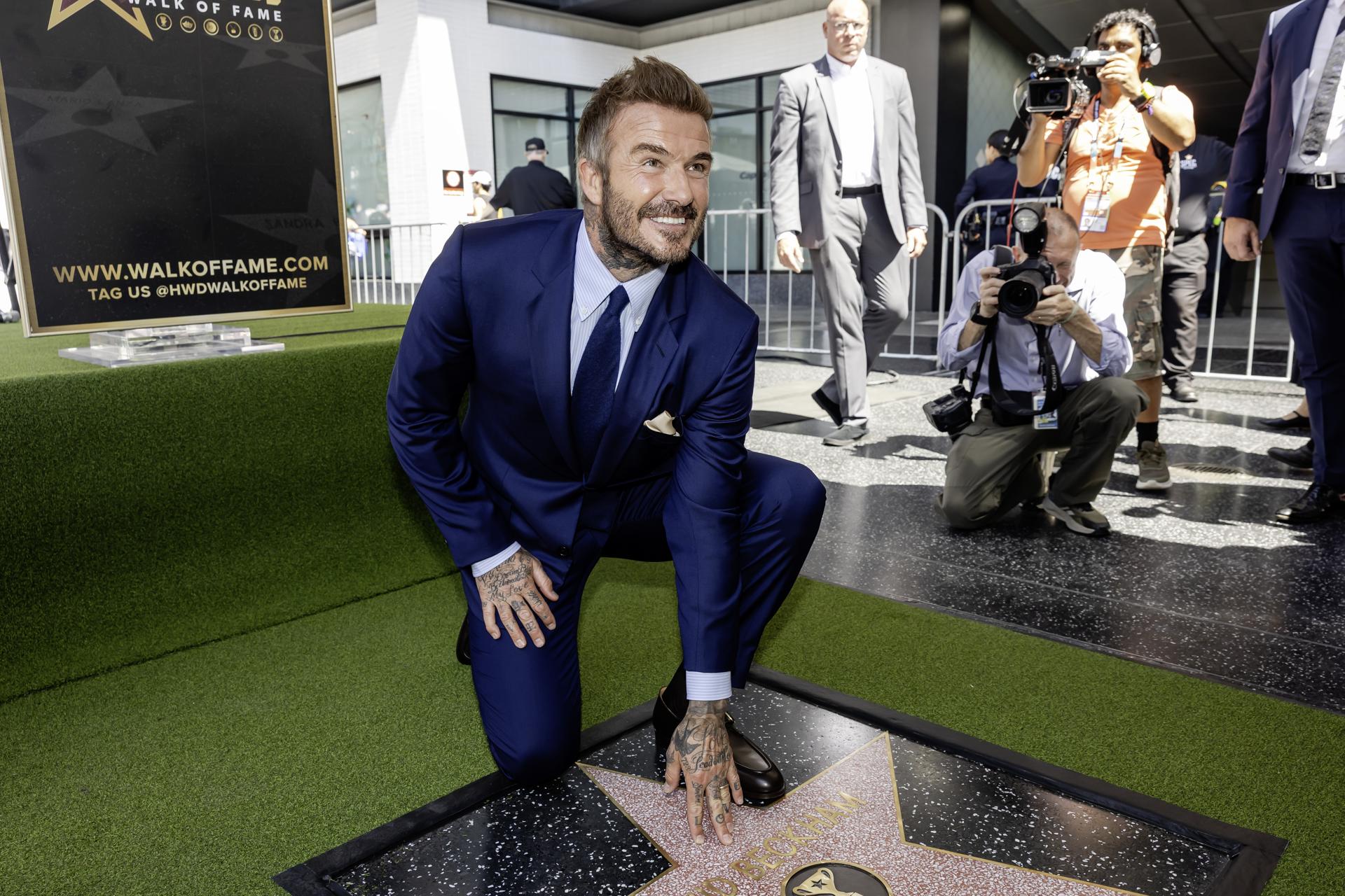 David Beckham recibe una estrella en el Paseo de la Fama de Hollywood